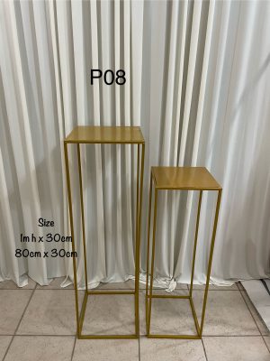 gold metal plinth