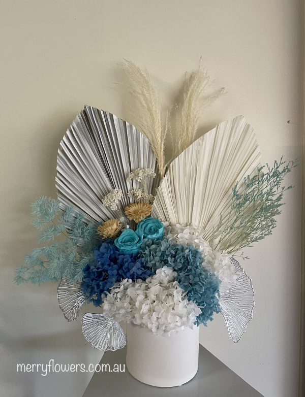blue dried flowers