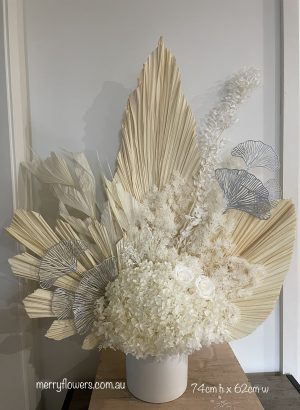 dried flowers white large