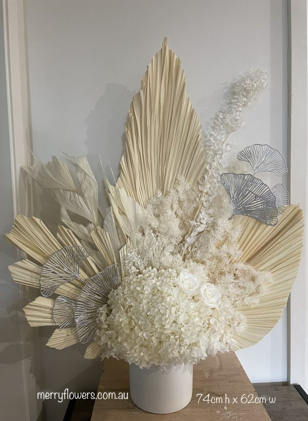 dried flowers white large